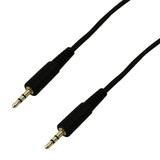 6ft 2.5mm stereo male to male 28AWG FT4 - Black (FN-AUD-120-06)