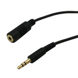 3ft 3.5mm Stereo Male to Female Cable 28AWG FT4  - Black (FN-AUD-225-03)