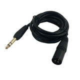 10ft XLR 3-pin Male to 1/4 Inch TRS Male Balanced Cable - Black ( Fleet Network )