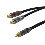 1.5ft Premium  Single RCA Male to Two RCA Female Audio Cable FT4 (FN-RCA1M2F-01.5)