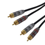 1.5ft Premium  Dual Channel RCA Male to Male Audio Cable (FN-RCA2-01.5)