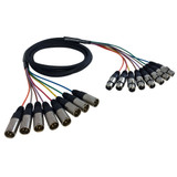 25ft Premium  XLR Male to XLR Female Balanced Analog 8-Channel Snake Cable (FN-S8-XLRMF-25)