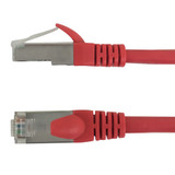 7ft RJ45 Cat6 Stranded Shielded 26AWG Molded Patch Cable CMR - Red ( Fleet Network )