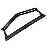 24-port Angled Keystone Patch Panel 19" Rackmount 1U with Cable Manager - Unloaded (FN-PP-24KAU-1U)