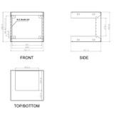 19 inch Open Frame Wall Mount Rack - 18 inch Depth - 8U (FN-RM-230-8U)