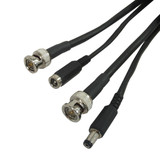 15ft RG59 BNC Security Camera Cable + DC Power (2.1mm M/F) (FN-BNC-DC59PH-15)