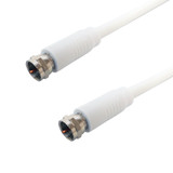 50ft Molded RG6 Satellite Cable F-Type Male to Male White (FN-TVC-50E-WH)