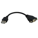 6 inch USB 2.0 B Female to A Female Adapter with Screw Holes (FN-AD-USBBS-6IN)