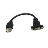 6 inch USB 2.0 A Female to A Female Adapter with Screw Holes (FN-AD-USBS-6IN)