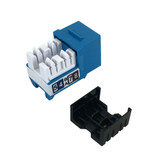 RJ45 Cat5e Slim Profile Jack, 110 Punch-Down - Blue ( Fleet Network )