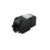 RJ45 CAT6A Slim Profile 180 Degree Jack, 110 Punch-Down Style or Tool-Less - Black ( Fleet Network )