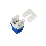 RJ45 Cat6 Slim Profile 180 Degree Jack, 110 Punch-Down - Blue ( Fleet Network )