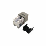 RJ45 Cat6 Slim Profile Jack, 110 Punch-Down - Grey ( Fleet Network )