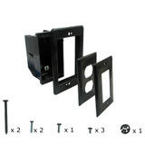 Recessed Box, Single Gang - Enclosed Back for A/V or Power - Black ( Fleet Network )
