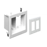 Recessed Box, Double Gang - 1 x Enclosed Power, 1 x Open A/V (FN-WP-BOX2H)