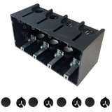 Outlet Box, Four Gang - Power or Low Voltage, New / Existing Construction (FN-WP-BOX4-OL)