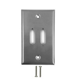 Wall plate, 2-port DVI, Stainless Steel (FN-WP-DVI2-SS)