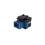 SC/SC Keystone Wall Plate Insert Black- Singlemode UPC Simplex - Blue ( Fleet Network )