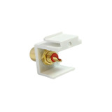 RCA Solder to Female Keystone Wall Plate Insert White, Gold Plated - Red ( Fleet Network )