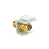 F-Type Female/Female Keystone Wall Plate Insert, Gold Plated (1Ghz Insert) ( Fleet Network )