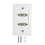 2-Port DVI Wall Plate Kit - White (FN-WPK-DVI2)