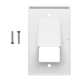 Cable Pass-through Wall Plate, Single Gang - White ( Fleet Network )