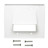Cable Pass-through Wall Plate, Double Gang - White ( Fleet Network )