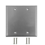 Double Gang Stainless Steel Wall Plate - Solid (FN-WP-SS2)