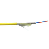 2-fiber 9 Micron Singlemode (SM) Armored AFL (Corning SMF-28e+) OFNP (per meter) - Yellow (FN-BK-F2MA-SM-P)