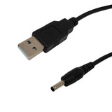 10ft USB A Male to 3.5mm x 1.35mm DC Plug Power Cable (FN-DCU-35135-10)