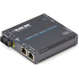 Black Box LGC5212A Transceiver/Media Converter - 2x PoE+ (RJ-45) Ports - 1 x SC Ports - Single-mode - Gigabit Ethernet - 1000Base-X - (Fleet Network)