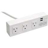 Tripp Lite Protect It! TLP310USBCW 3-Outlet Surge Suppressor/Protector - 4 x NEMA 5-15R, 2 x USB - 1.80 kVA - 510 J - 120 V AC Input (TLP310USBCW)