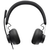 Logitech Zone Headset - Stereo - USB Type C - Wired - 32 Ohm - 20 Hz - 16 kHz - Over-the-head - Binaural - Circumaural - 6.2 ft Cable (Fleet Network)