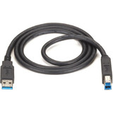 Black Box USB 3.0 Cable - Type A Male to Type B Male, Black, 10-ft. (3.0-m) - 10 ft USB/USB-B Data Transfer Cable for Dock, Notebook, (Fleet Network)