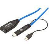 Black Box USB 3.0 Active Cable Extender - 49.2 ft USB Data Transfer Cable for Computer, Camera, Surveillance Camera, Storage Drive - 1 (USB3ACE-15M)