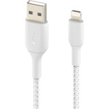 Belkin Lightning/USB Data Transfer Cable - 6.6 ft Lightning/USB Data Transfer Cable - Lightning Male Proprietary Connector - Type A - (CAA002BT2MWH)