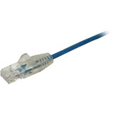 StarTech.com 3 ft CAT6 Cable - Slim CAT6 Patch Cord - Blue - Snagless RJ45 Connectors - Gigabit Ethernet Cable - 28 AWG - LSZH - Slim (N6PAT3BLS)
