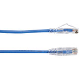 Black Box Slim-Net Cat.6 UTP Patch Network Cable - 20 ft Category 6 Network Cable for Patch Panel, Wallplate, Network Device - First 1 (C6PC28-BL-20)