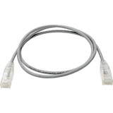 Tripp Lite Cat6 UTP Patch Cable (RJ45) - M/M, Gigabit, Snagless, Molded, Slim, Gray, 3 ft. - 3 ft Category 6 Network Cable for Network (N201-S03-GY)
