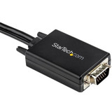 StarTech.com 2m VGA to HDMI Converter Cable with USB Audio Support - 1080p Analog to Digital Video Adapter Cable - Male VGA to Male - (Fleet Network)