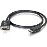 C2G 10ft DisplayPort Male to VGA Male Adapter Cable - Black - 10 ft DisplayPort/VGA Video Cable for Notebook, Monitor, Video Device - (54333)
