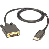 Black Box DisplayPort to DVI Cable - Male to Male, 6-ft. - 6 ft DisplayPort/DVI Video Cable for Monitor, Projector, LCD Monitor, PC, - (Fleet Network)