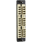 Black Box High-Density Multimode Fiber Adapter Panel - Ceramic Sleeve - 24 Port(s) - 24 x Duplex - Beige - TAA Compliant (Fleet Network)
