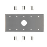 Five Gang, 1 x 34.8mm Hole Stainless Steel Wall Plate