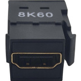 Tripp Lite HDMI Keystone/Panel-Mount Coupler (F/F) - 8K 60 Hz, Black - 7680 x 4320 Supported - Gold Connector - Gold Contact - Black - (P164-000-KPBK8K)