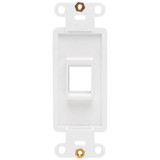 Tripp Lite Center Plate Insert, Decora Style - Vertical, 1 Port - 1 x Total Number of Socket(s) - White - Acrylonitrile Butadiene - (N042D-001V-WH)