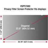 ViewSonic VP-PF-3400 - Privacy Filter Screen Protector Clear, Black - For 34" Widescreen LCD Monitor - 21:9 - Scratch Resistant - - 1 (VP-PF-3400)