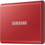 Samsung T7 MU-PC1T0R/AM 1 TB Portable Solid State Drive - External - PCI Express NVMe - Metallic Red - Gaming Console, Desktop PC, - C (MU-PC1T0R/AM)