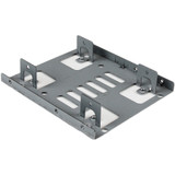 StarTech.com Dual 2.5" to 3.5" HDD Bracket for SATA Hard Drives - 2 Drive 2.5" to 3.5" Bracket for Mounting Bay - Mount two 2.5in SATA (BRACKET25X2)