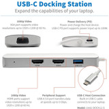 Tripp Lite U442-DOCK12-S Docking Station - for Notebook/Tablet PC/Desktop PC/Smartphone - 60 W - USB Type C - 2 x USB Ports - 1 x USB (U442-DOCK12-S)